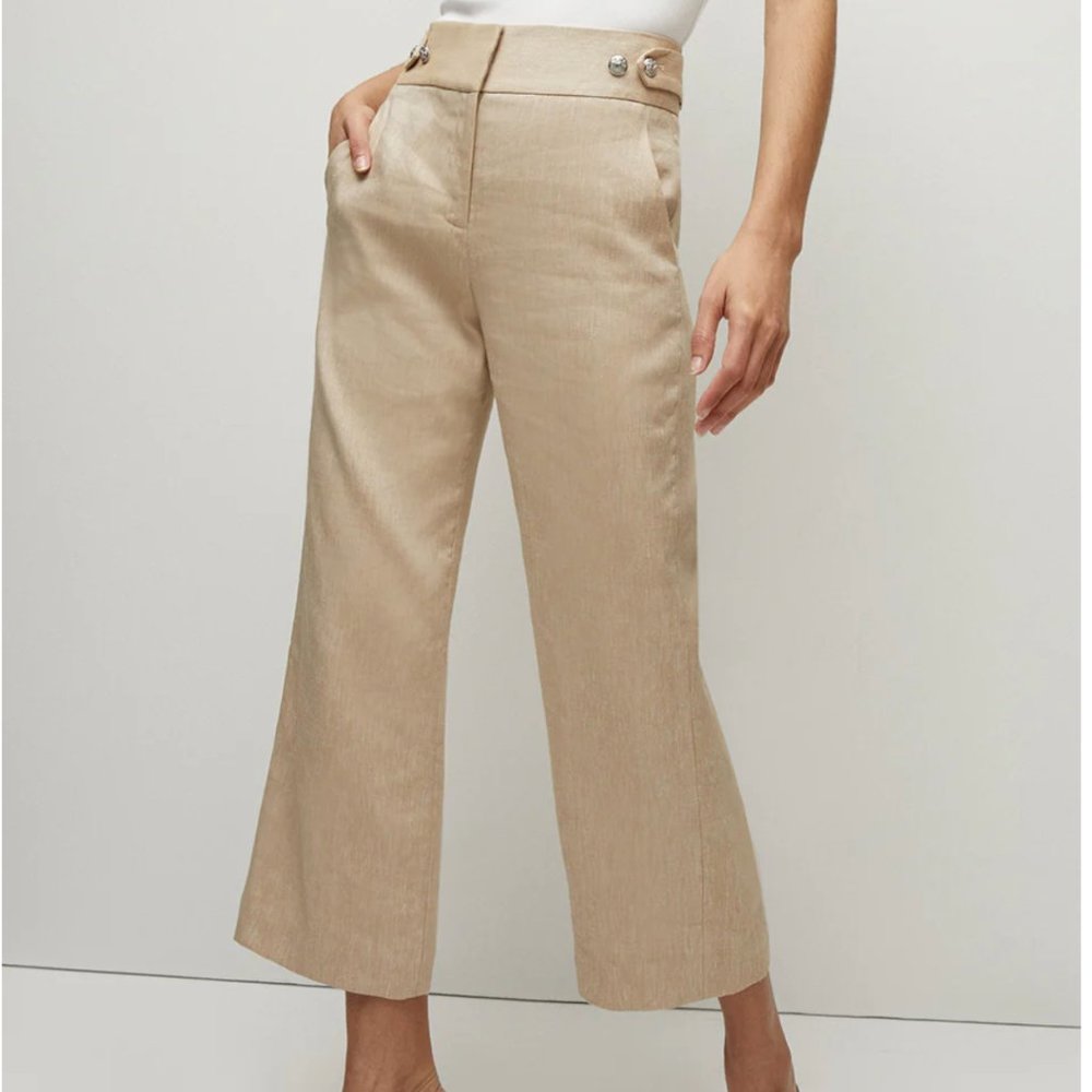 Veronica Beard Aubrie Linen Pant, Size 2